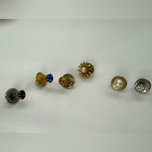 Vintage Other - Men’s Vintage Tie Tack & Tie Pin Set – 7-Piece Multicolor Lot Gift Collection